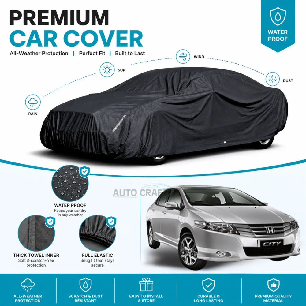 Honda City High GSM Microfiber Anti Scratch & Anti Swirls Water Resistant Top Cover - Model 2009 - 2019