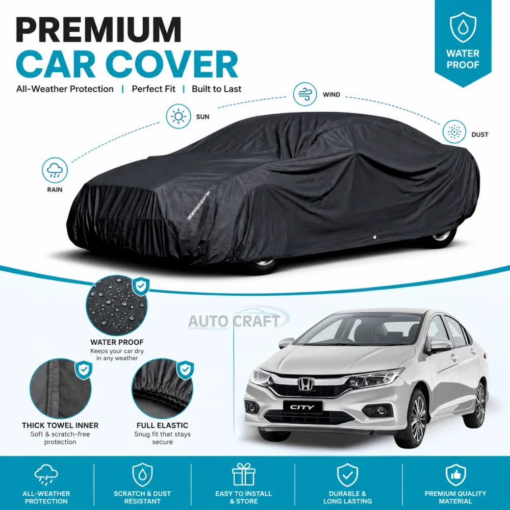 Honda City High GSM Microfiber Anti Scratch & Anti Swirls Water Resistant Top Cover - Model 2020 - 2026