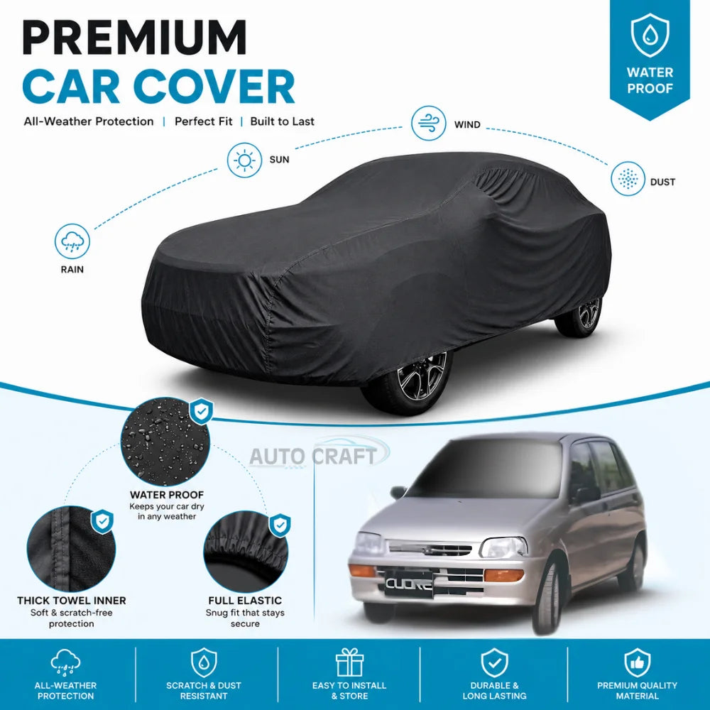Daihatsu Coure High GSM Microfiber Anti Scratch & Anti Swirls Water Resistant Top Cover