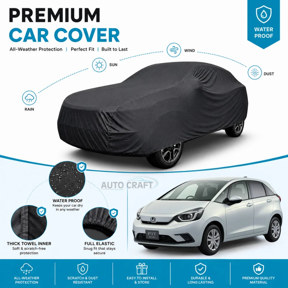 Honda Fit High GSM Microfiber Anti Scratch & Anti Swirls Water Resistant Top Cover