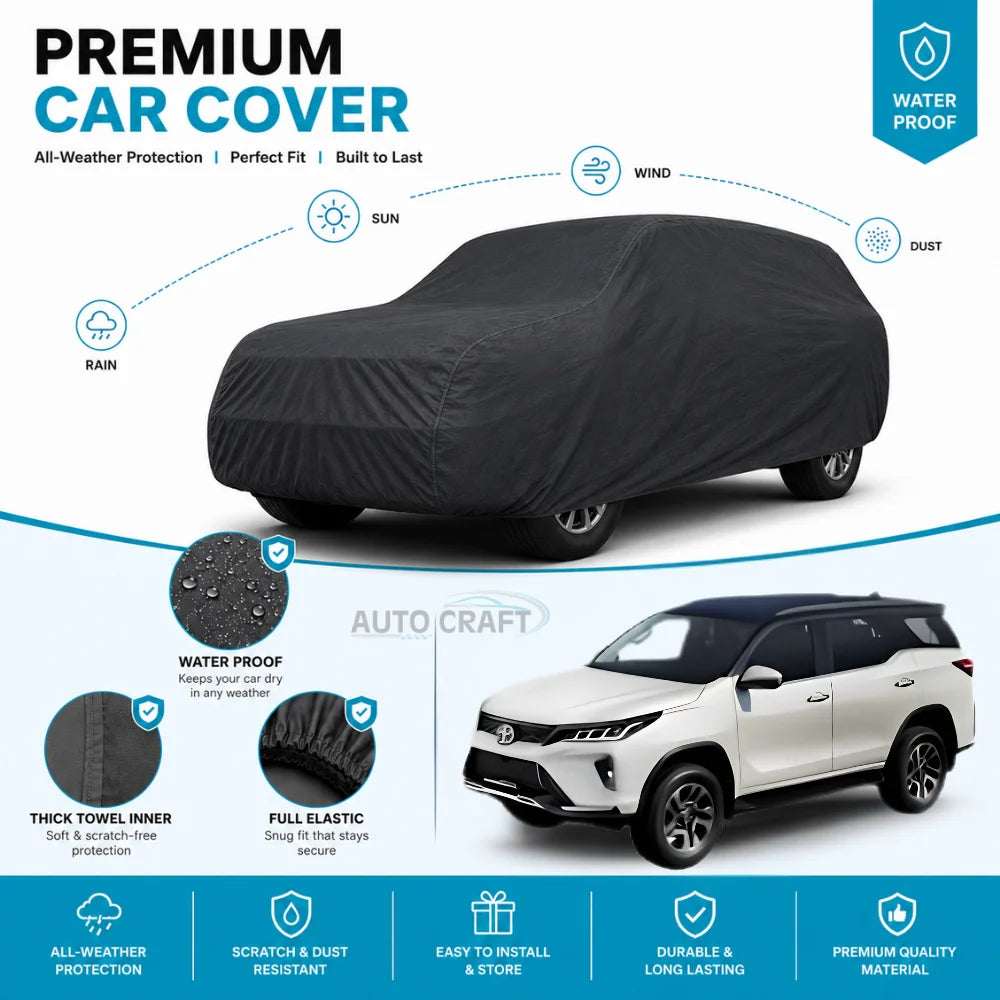 Toyota Fortuner High GSM Microfiber Anti Scratch & Anti Swirls Water Resistant Top Cover