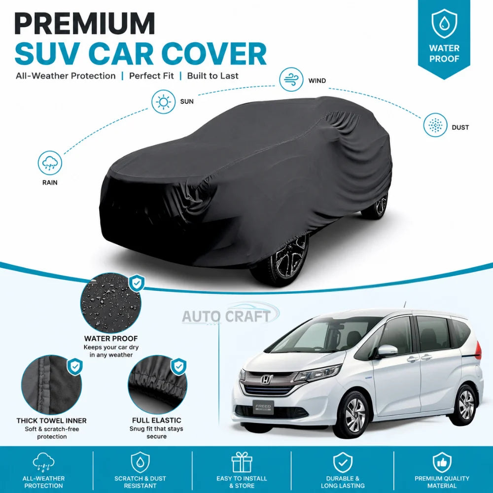 Honda Freed High GSM Microfiber Anti Scratch & Anti Swirls Water Resistant Top Cover