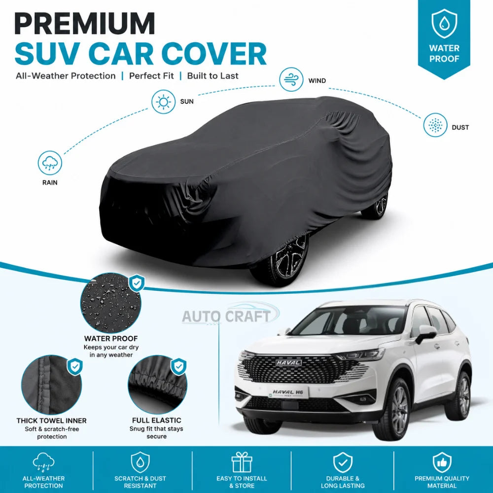 Haval H6 PHEV High GSM Microfiber Anti Scratch & Anti Swirls Water Resistant Top Cover