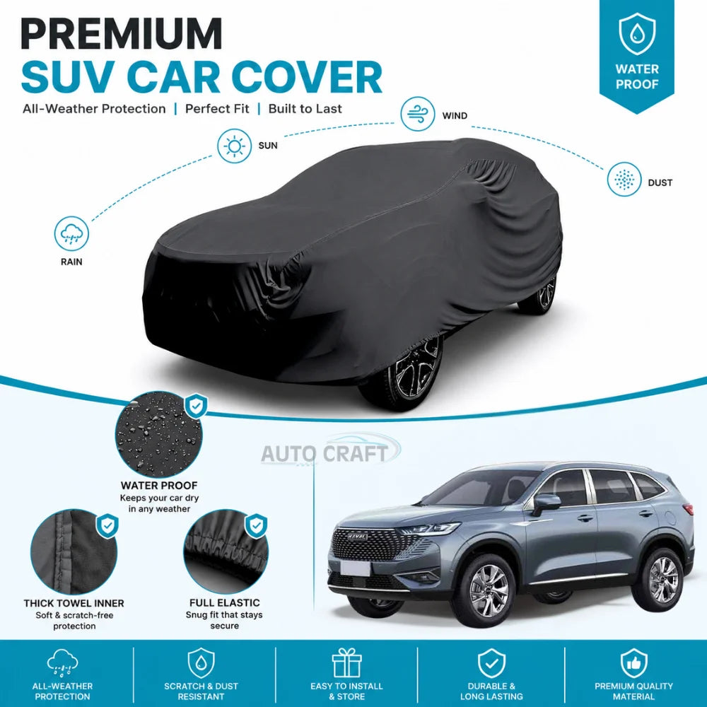 Haval H6 High GSM Microfiber Anti Scratch & Anti Swirls Water Resistant Top Cover