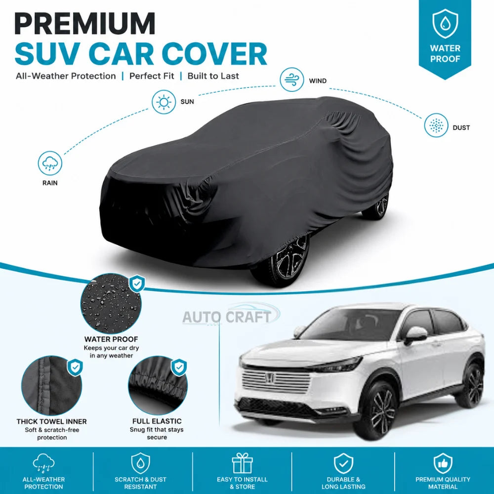 Honda HRV High GSM Microfiber Anti Scratch & Anti Swirls Water Resistant Top Cover