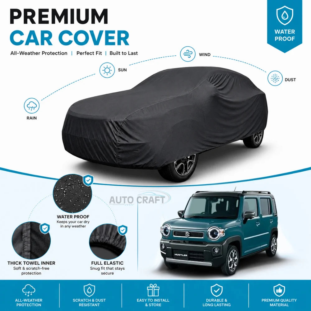 Suzuki Hustler High GSM Microfiber Anti Scratch & Anti Swirls Water Resistant Top Cover