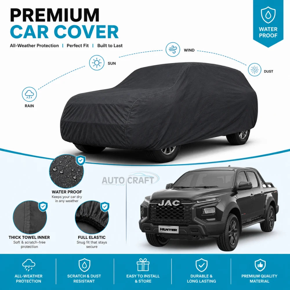 JAC T9 Hunter High GSM Microfiber Anti Scratch & Anti Swirls Water Resistant Top Cover