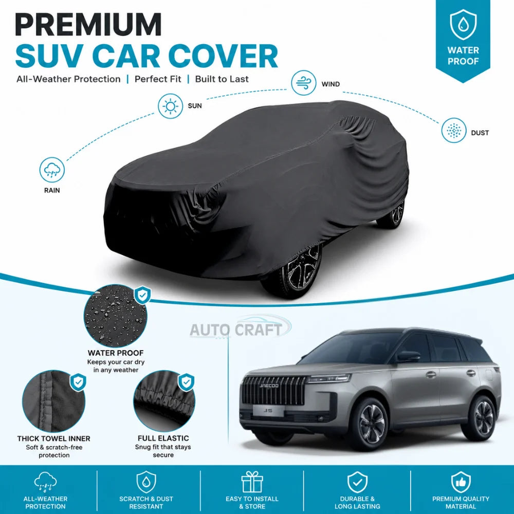 Jaecoo J5 Hunter High GSM Microfiber Anti Scratch & Anti Swirls Water Resistant Top Cover