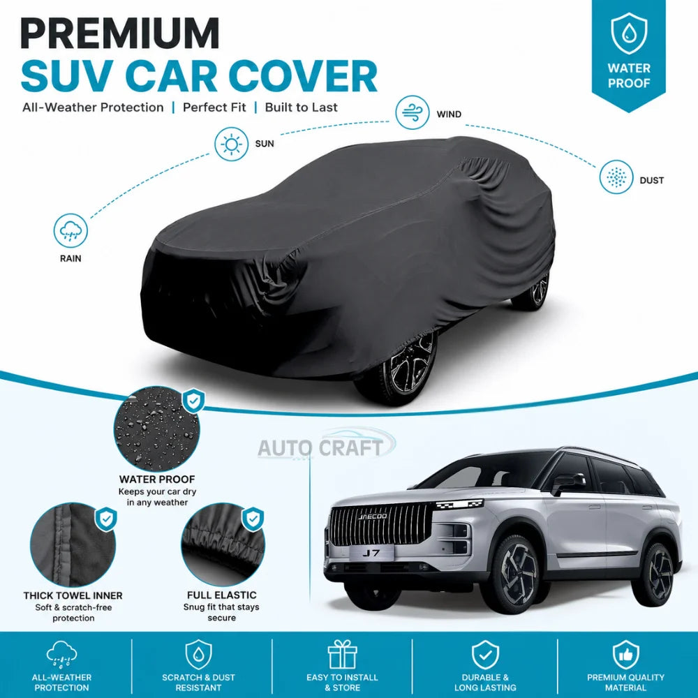 Jaecoo J7 High GSM Microfiber Anti Scratch & Anti Swirls Water Resistant Top Cover