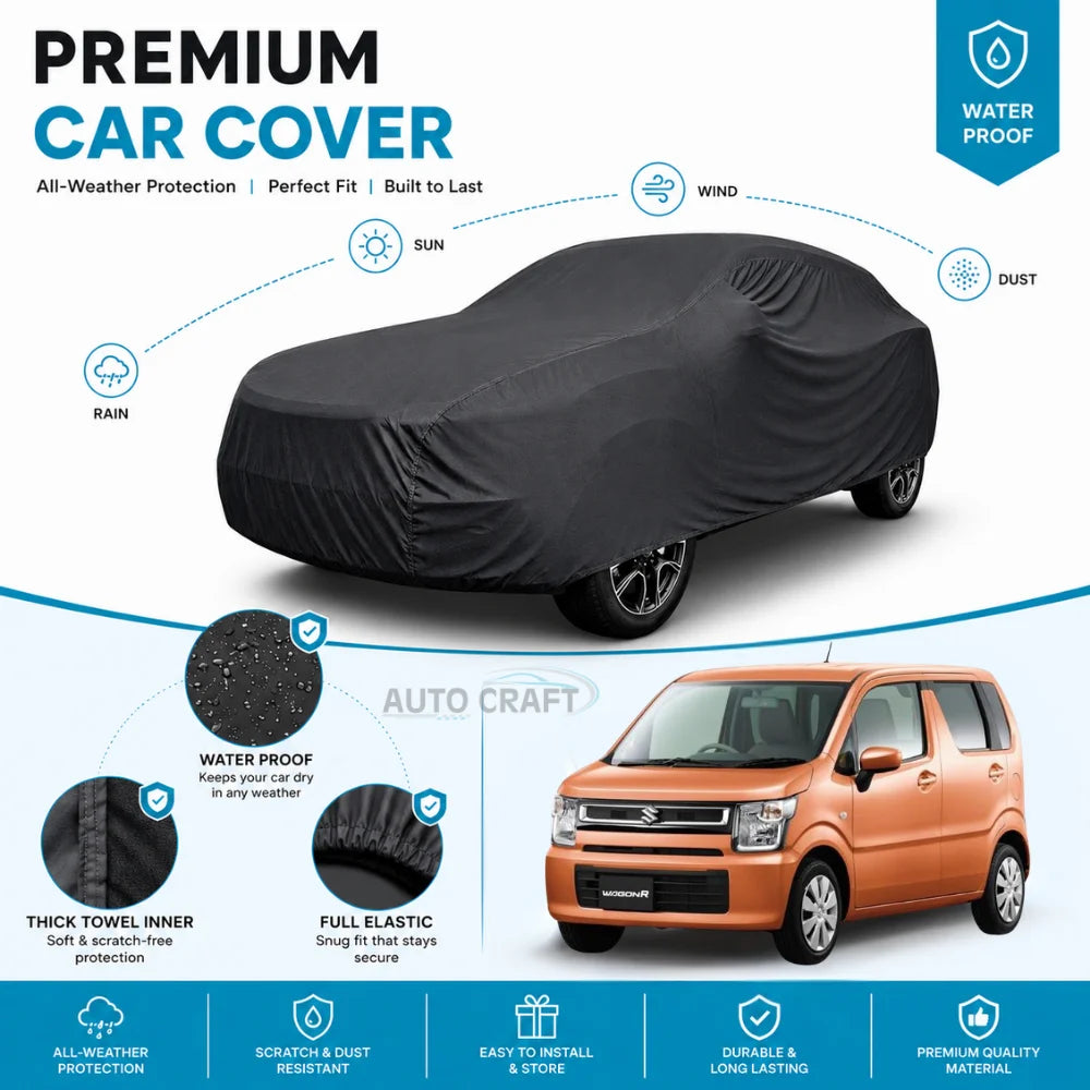 Suzuki Japanese WagonR High GSM Microfiber Anti Scratch & Anti Swirls Water Resistant Top Cover