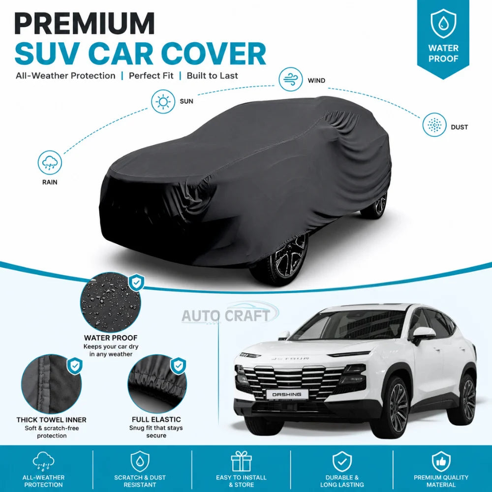 Jetour Dashing High GSM Microfiber Anti Scratch & Anti Swirls Water Resistant Top Cover