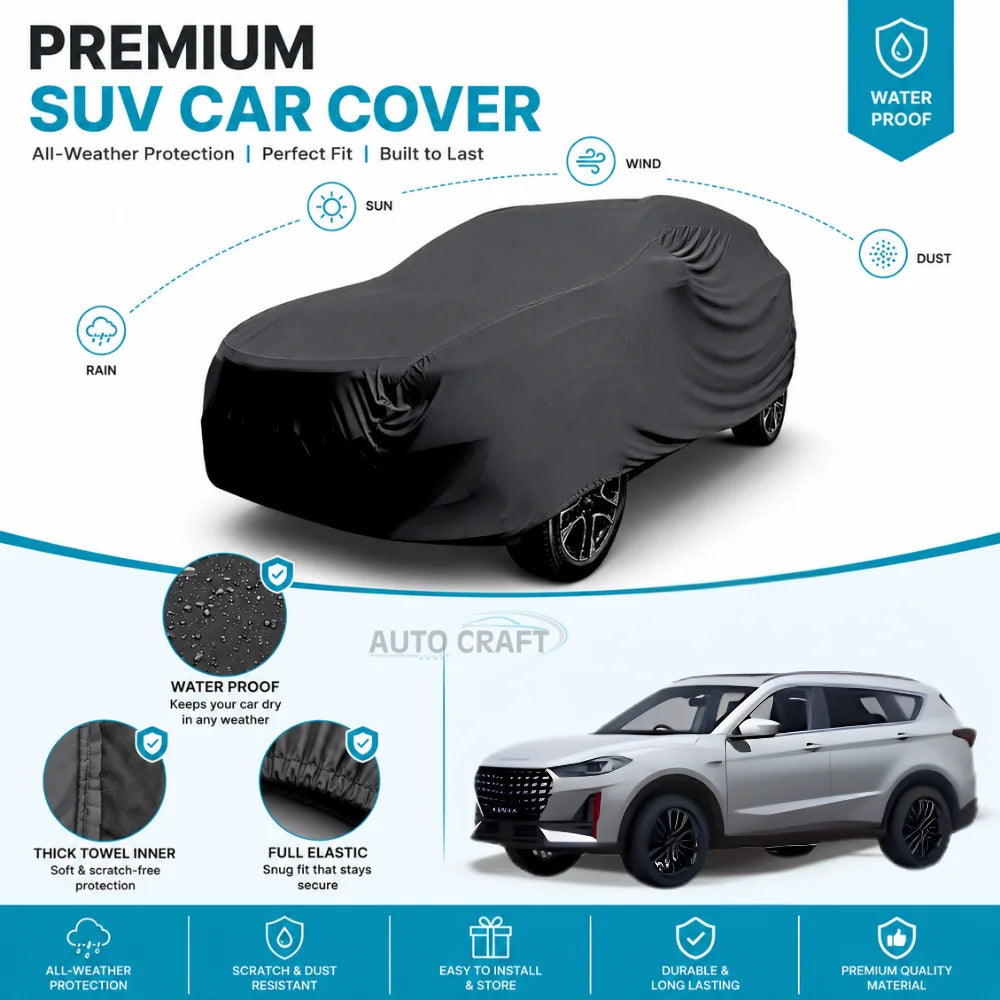 Jetour X70 High GSM Microfiber Anti Scratch & Anti Swirls Water Resistant Top Cover