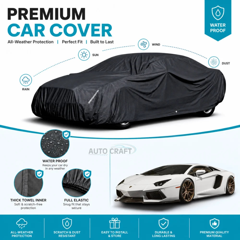 Lamborghini High GSM Microfiber Anti Scratch & Anti Swirls Water Resistant Top Cover