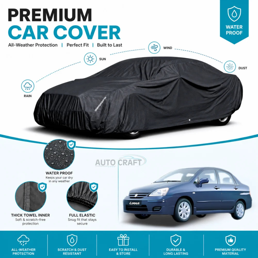 Suzuki Liana High GSM Microfiber Anti Scratch & Anti Swirls Water Resistant Top Cover