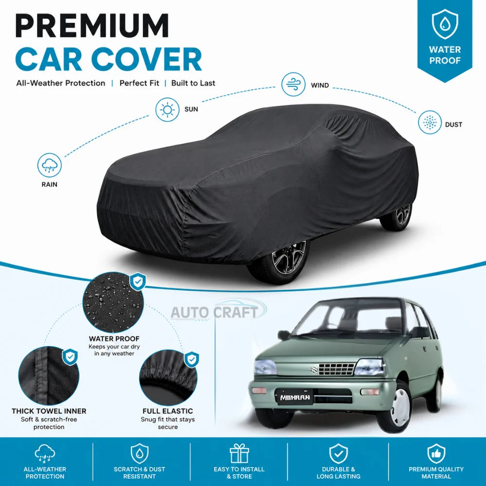 Suzuki Mehran High GSM Microfiber Anti Scratch & Anti Swirls Water Resistant Top Cover
