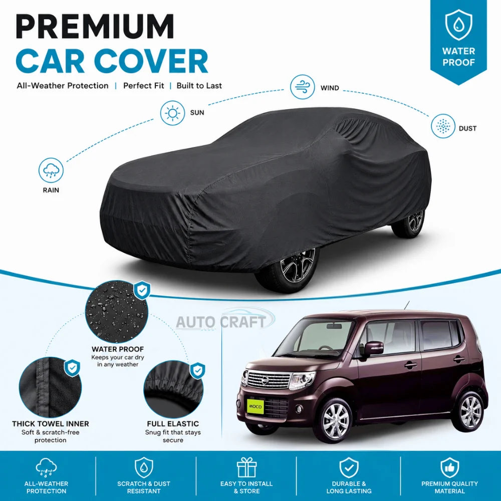 Nissan Moco High GSM Microfiber Anti Scratch & Anti Swirls Water Resistant Top Cover