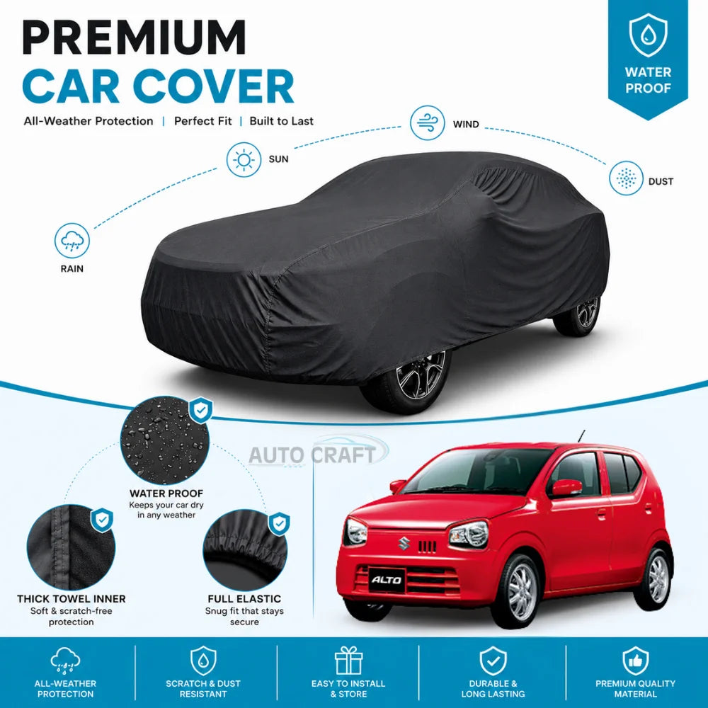 Suzuki New Alto High GSM Microfiber Anti Scratch & Anti Swirls Water Resistant Top Cover