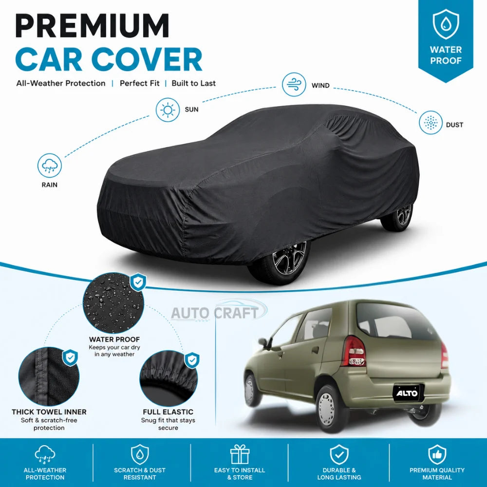 Suzuki Old Alto High GSM Microfiber Anti Scratch & Anti Swirls Water Resistant Top Cover