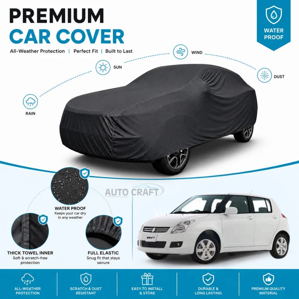 Suzuki Old Swift High GSM Microfiber Anti Scratch & Anti Swirls Water Resistant Top Cover