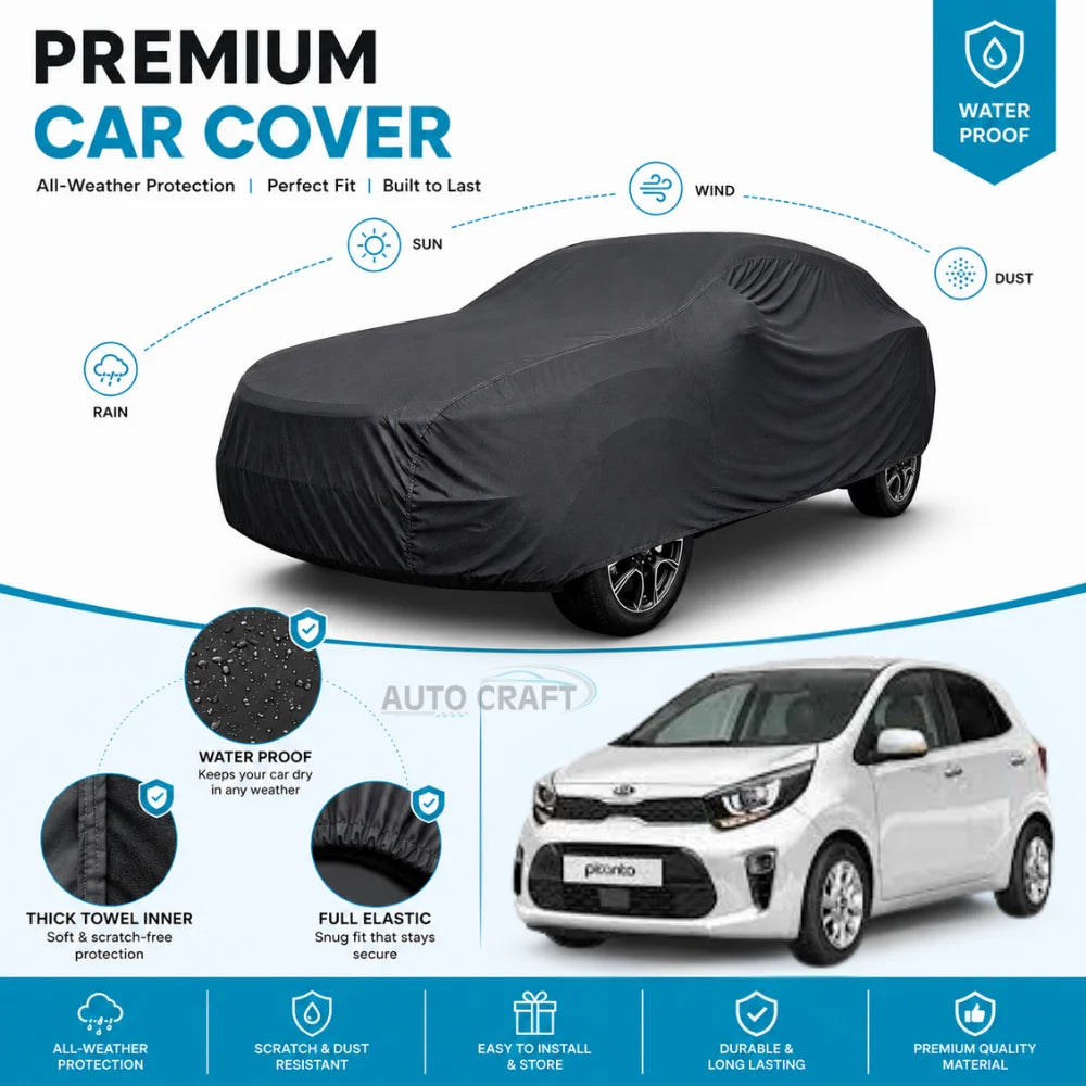 KIA Picanto High GSM Microfiber Anti Scratch & Anti Swirls Water Resistant Top Cover