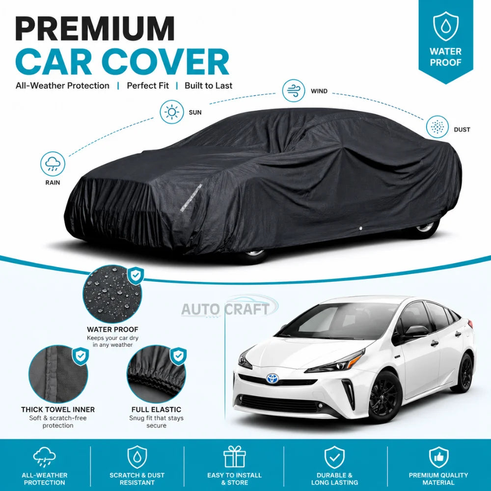 Toyota Prius High GSM Microfiber Anti Scratch & Anti Swirls Water Resistant Top Cover