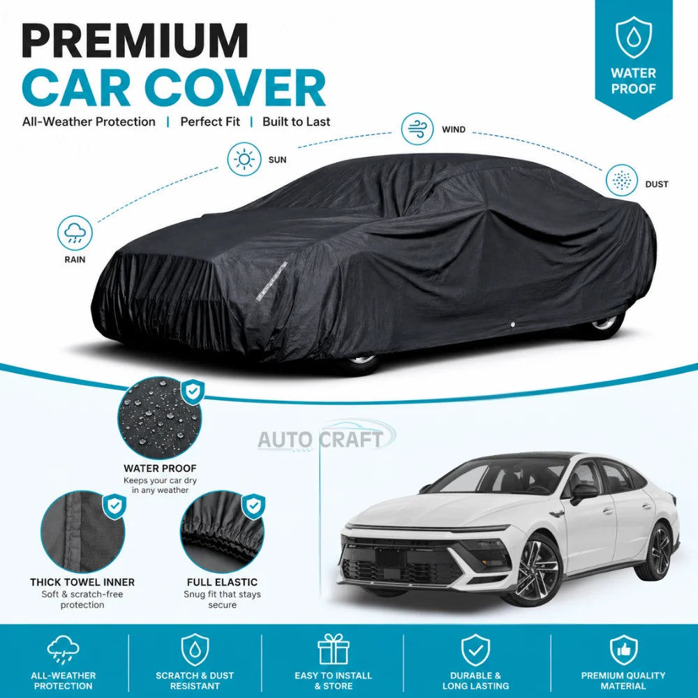 Hyundai Sonata N-Line High GSM Microfiber Anti Scratch & Anti Swirls Water Resistant Top Cover