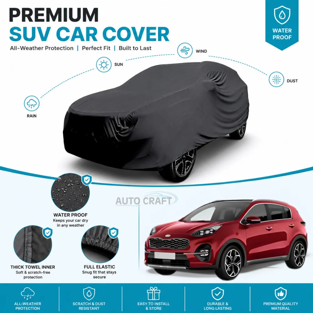 KIA Sportage High GSM Microfiber Anti Scratch & Anti Swirls Water Resistant Top Cover