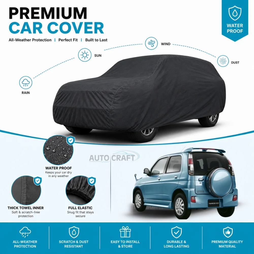 Daihatsu Terios High GSM Microfiber Anti Scratch & Anti Swirls Water Resistant Top Cover