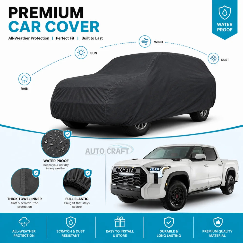 Toyota Tundra High GSM Microfiber Anti Scratch & Anti Swirls Water Resistant Top Cover