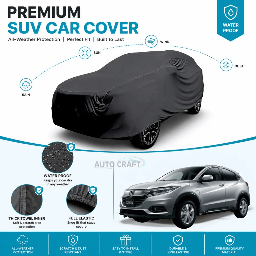 Honda Vezel High GSM Microfiber Anti Scratch & Anti Swirls Water Resistant Top Cover